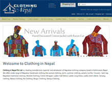 Tablet Screenshot of clothinginnepal.com